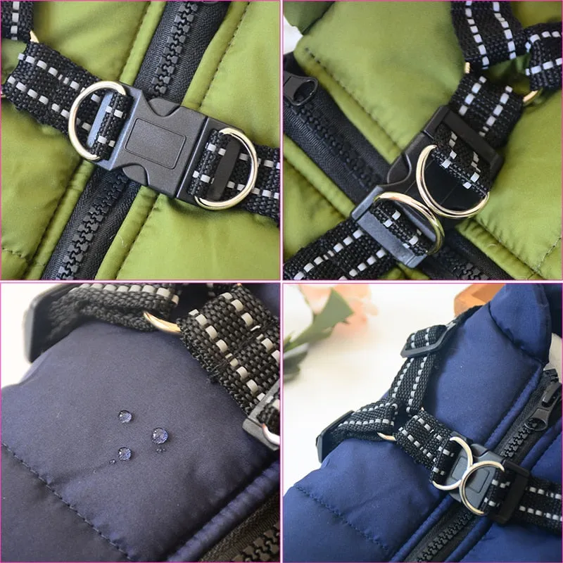 Waterproof Dog Raincoat with Harness