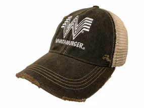 Whataburger Restaurant Retro Brand Mudwashed Distressed Mesh Snapback Hat Cap