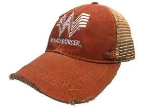 Whataburger Restaurant Retro Brand Orange Mesh Adjustable Snap Trucker Hat Cap