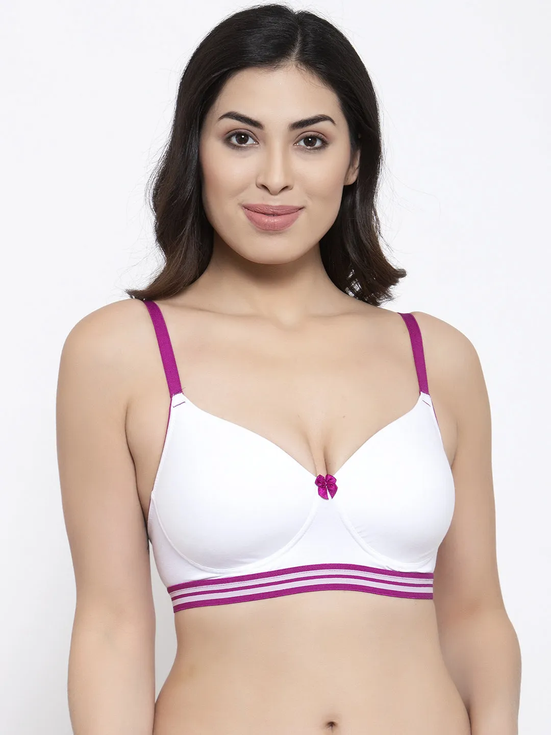 White Padded  Non-Wired  T-shirt Bra