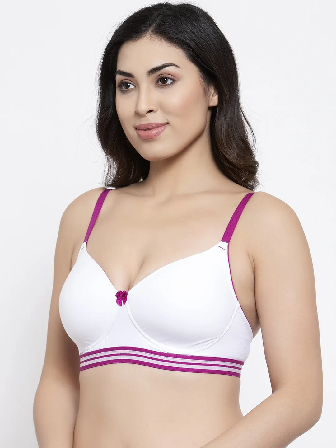 White Padded  Non-Wired  T-shirt Bra