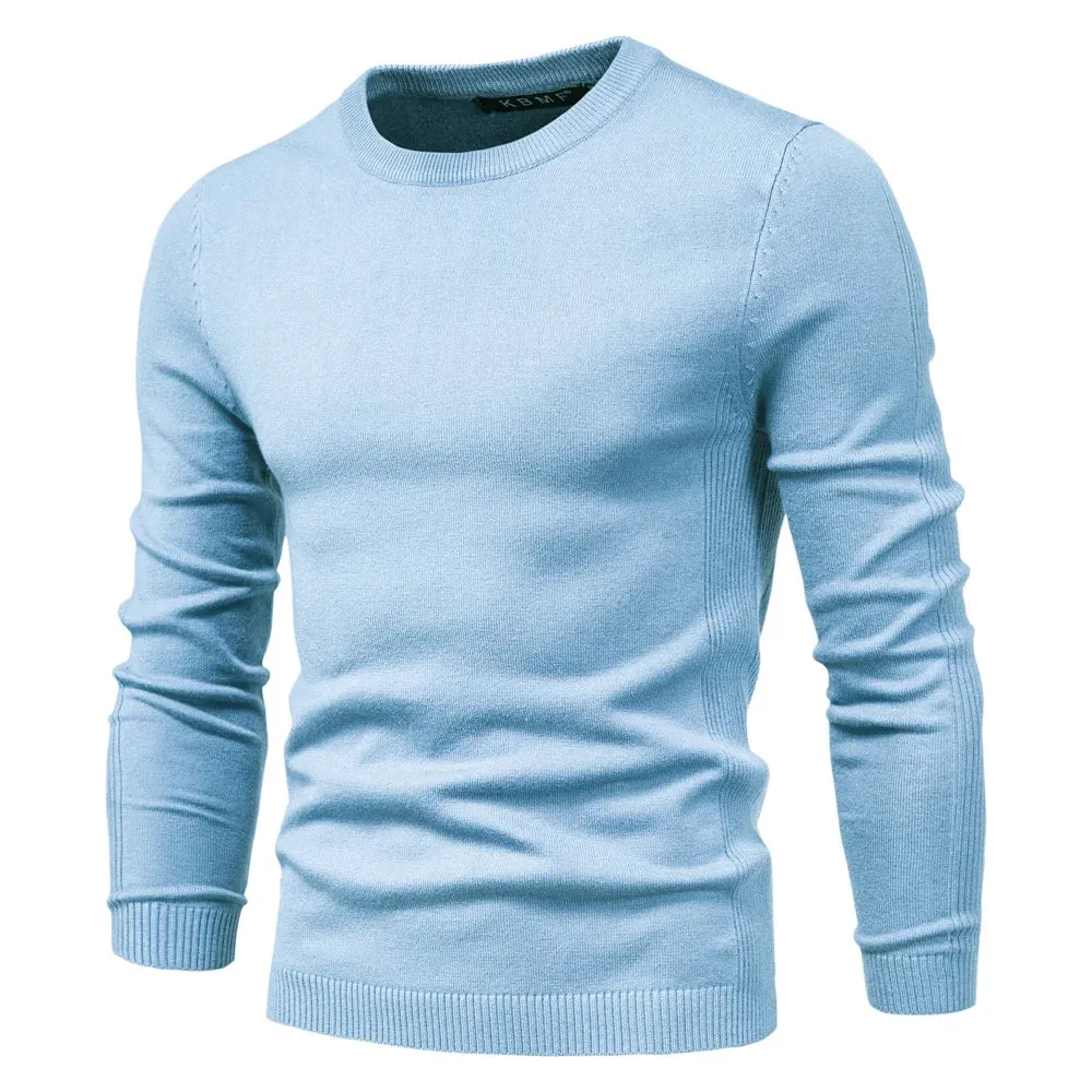 Winter Thickness Pullover Men O-neck Solid Color Long Sleeve Warm Slim Sweaters Men Men's Sweater Pull Male Clothing