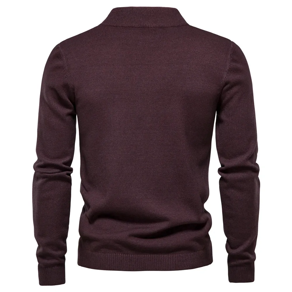 Winter Thickness Pullover Men O-neck Solid Color Long Sleeve Warm Slim Sweaters Men Men's Sweater Pull Male Clothing