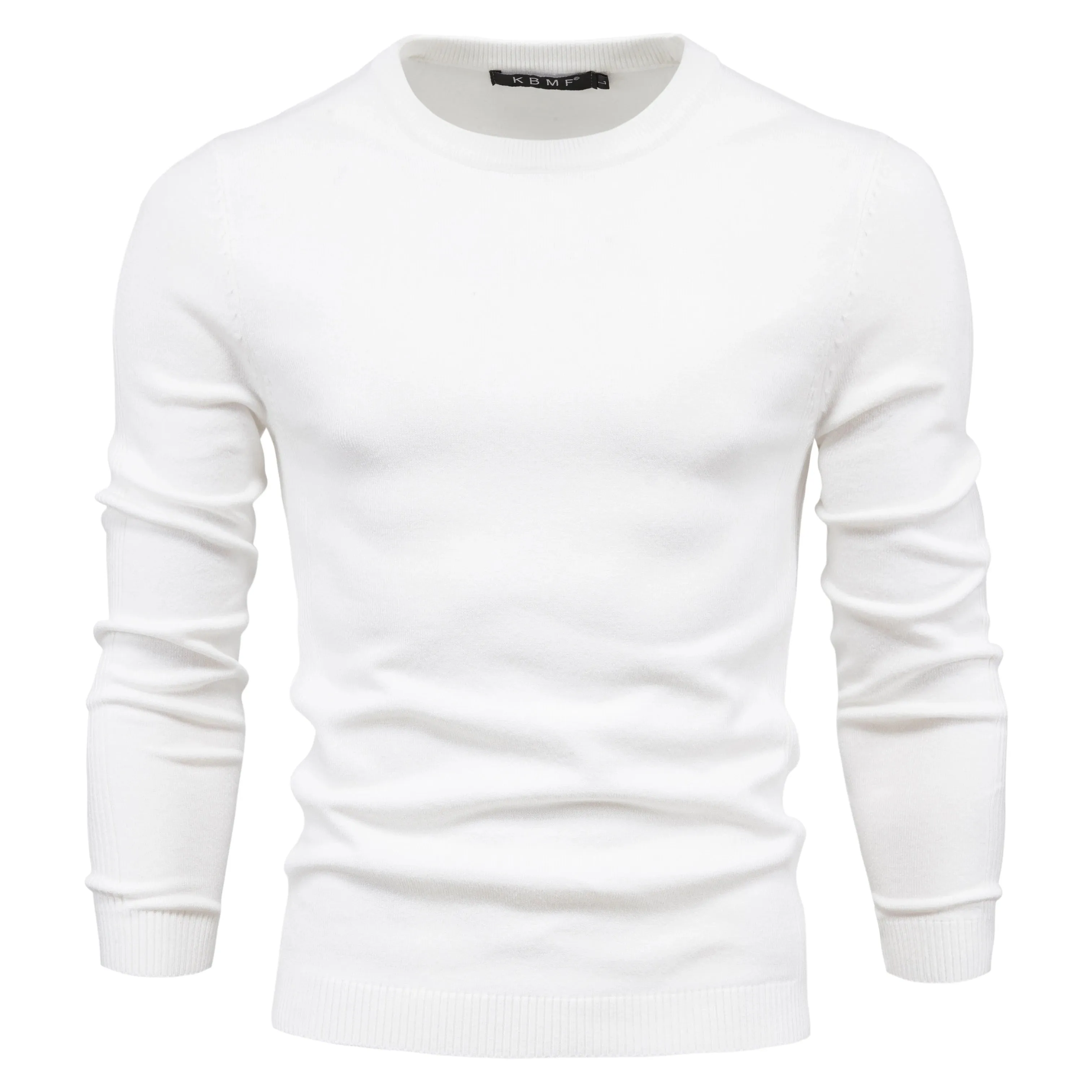 Winter Thickness Pullover Men O-neck Solid Color Long Sleeve Warm Slim Sweaters Men Men's Sweater Pull Male Clothing