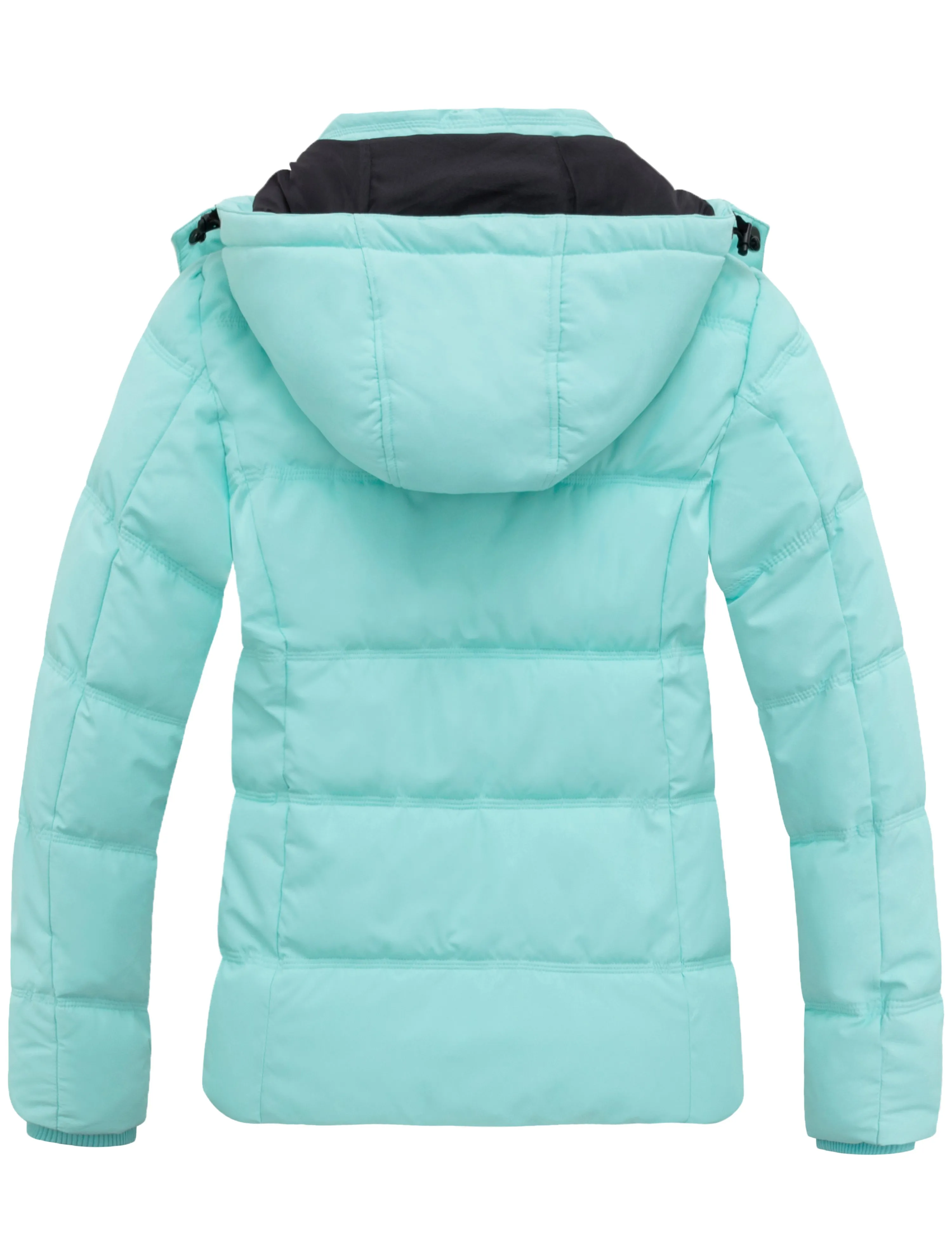 Women's Hooded Warm Winter Coat Quilted Thicken Puffer Jacket with Removable Hood