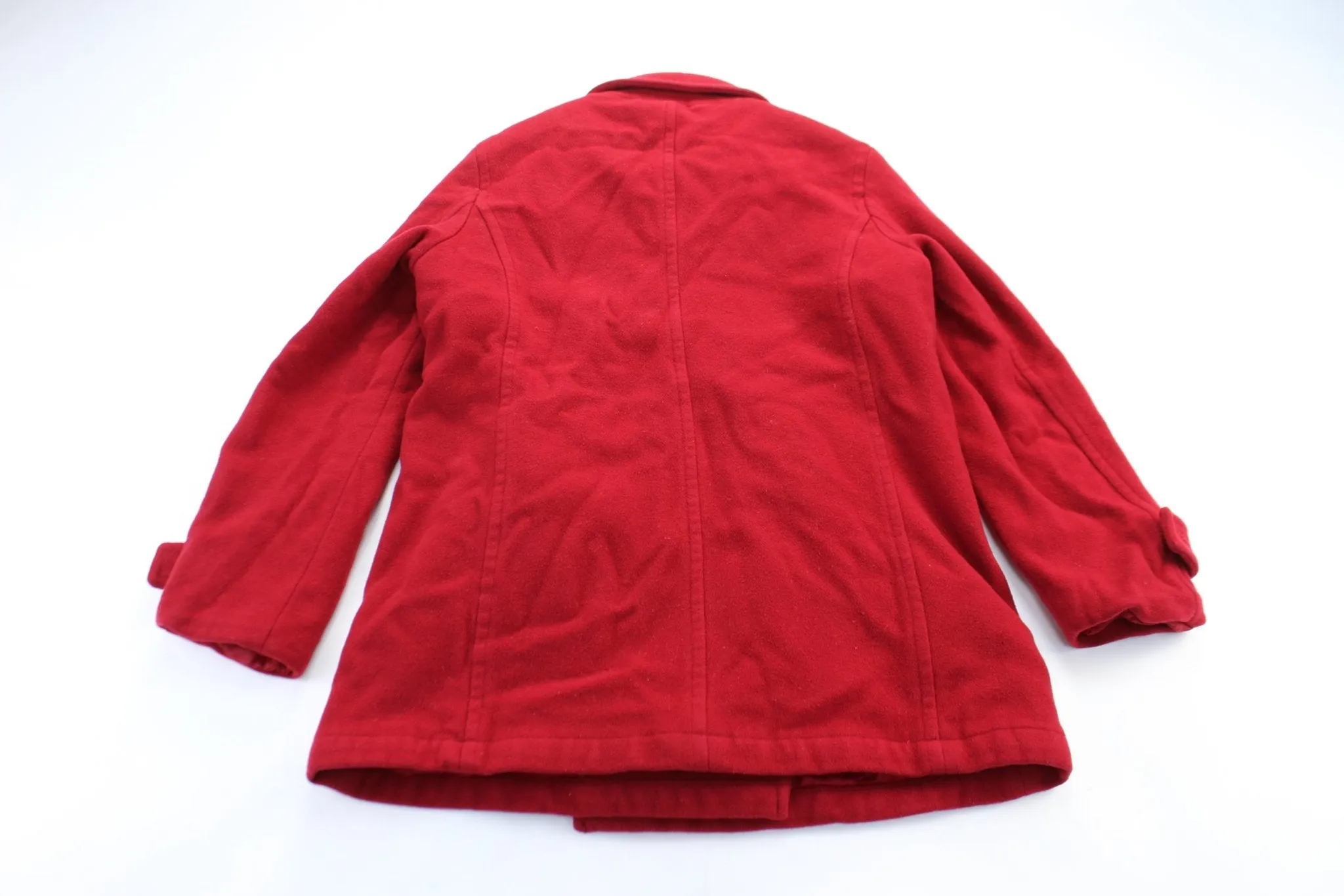 Women's L.L. Bean Red Wool Coat