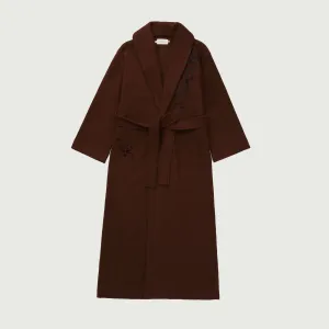 Womens Robe Coat - Brown