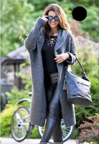 Women's Warm Long Sweater Coat