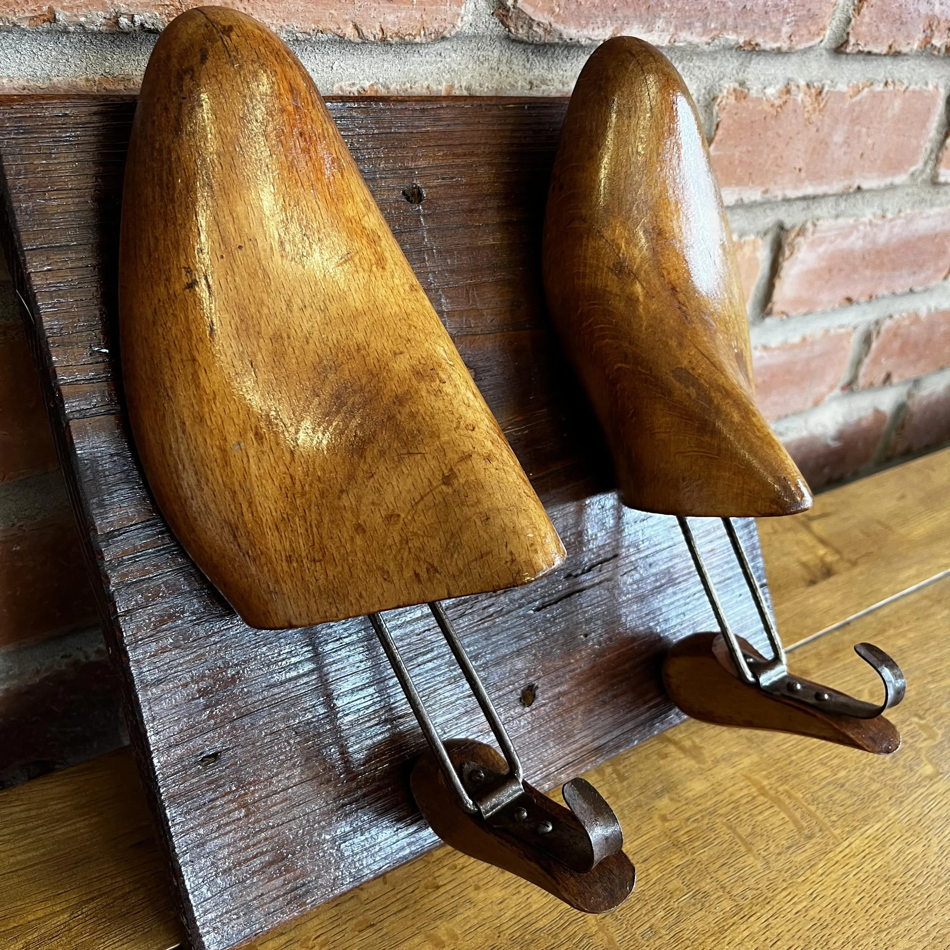 Wooden Vintage Shoe Last / Stretcher  Coat Hangers