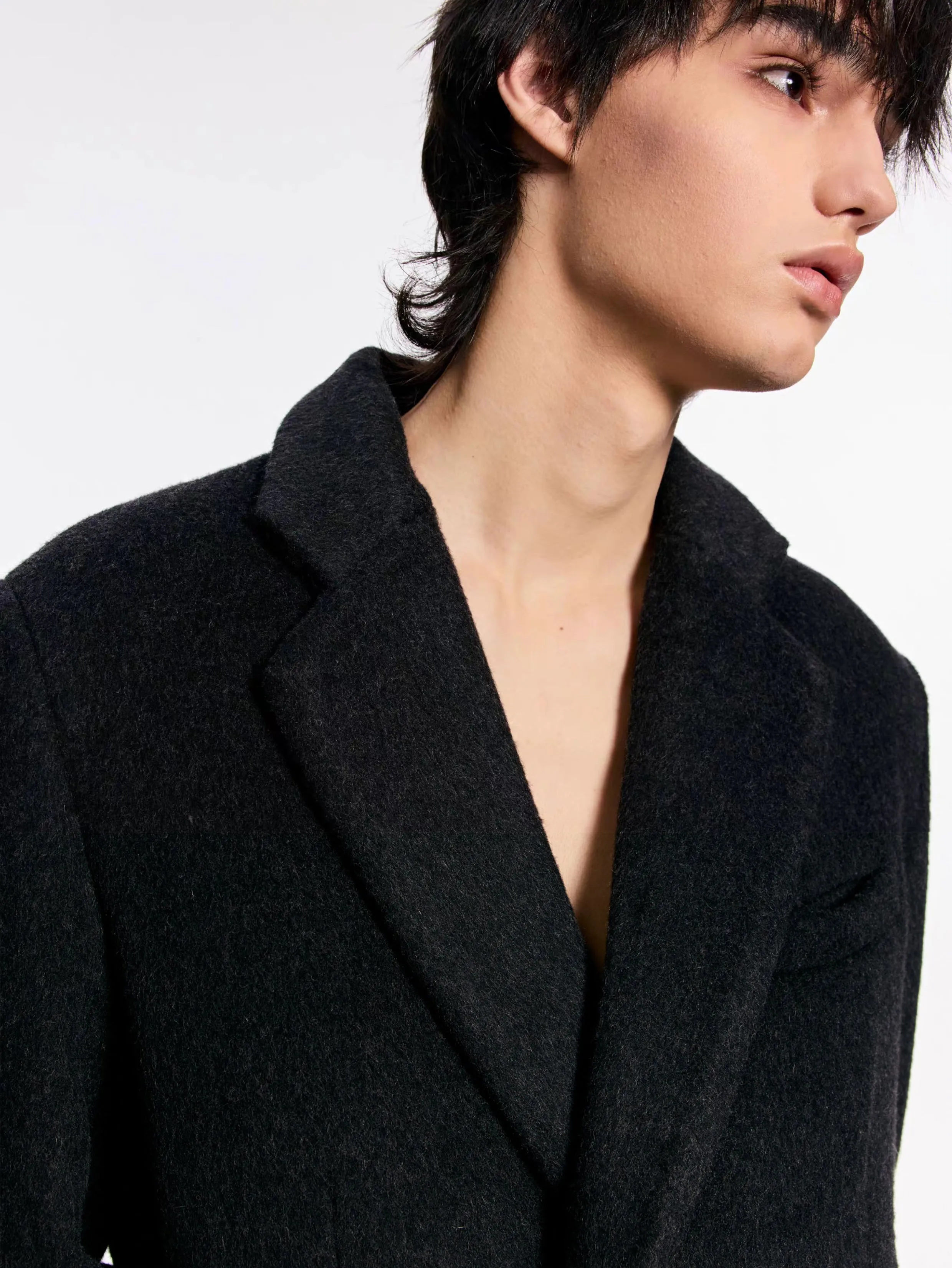 Wool & cashmere mid-length coat