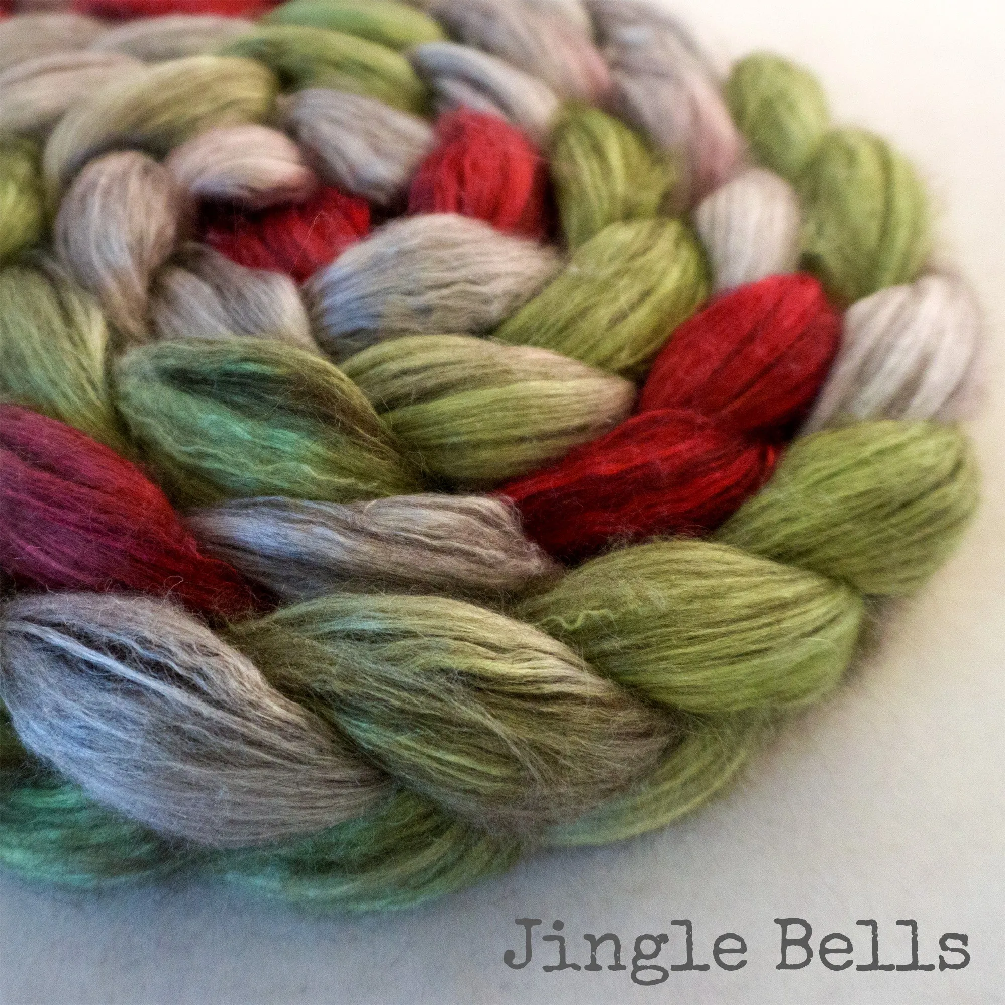 Yak Silk Roving - Jingle Bells