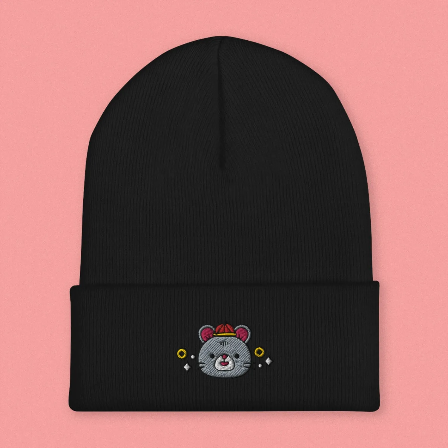 Year of the Rat Embroidered Beanie