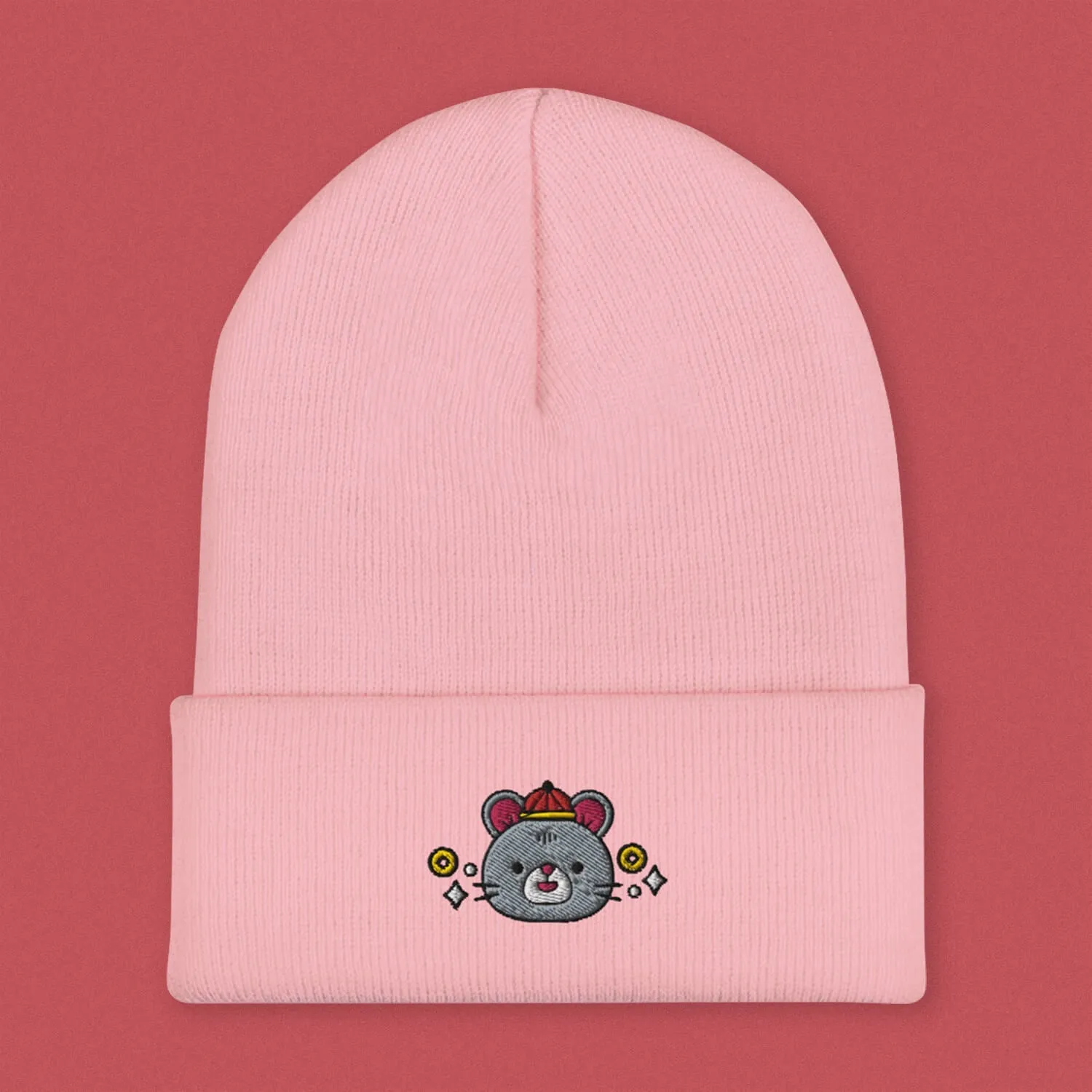 Year of the Rat Embroidered Beanie