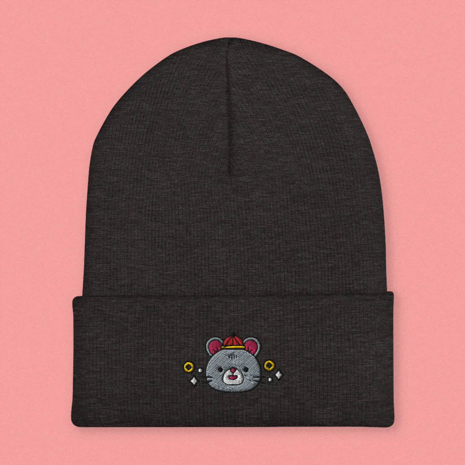 Year of the Rat Embroidered Beanie