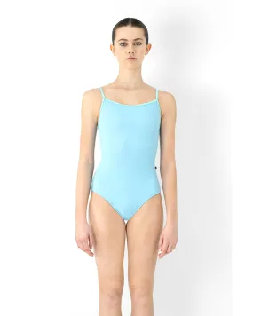 Yumiko Daniela High Cut Cross Strap Camisole Leotard - Womens - Pool / Frozen